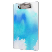 Porte-bloc Tache bleue, peint à la main abstrait d'aquarelle (Gauche)