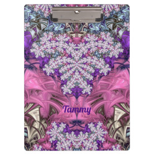 Porte-bloc TAMMY ~ FLORAL ! ~ Rose violet blanc et bleu ~