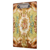 Porte-bloc tapisserie rose à fleurs baroque victorienne (Gauche)