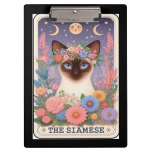 Porte-bloc Tarot Chat Siamois Félin Mystique