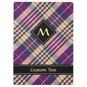 Porte-bloc Tartan mauve, or et bleu