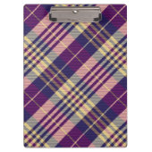 Porte-bloc Tartan mauve, or et bleu (Devant)