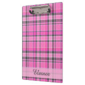 Porte-bloc Tartan rose gris (Gauche)