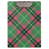 Porte-bloc Tartan vert et rose (Devant)