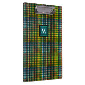Porte-bloc Tartan vert moderne Nom du tatan mat initial Monog (Swatch)