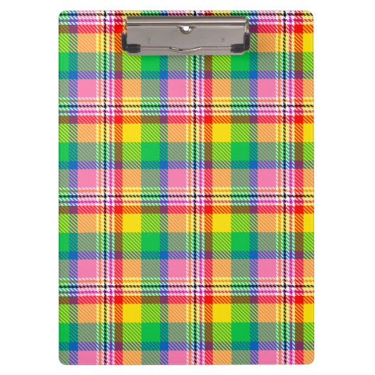 Porte-bloc Tartan vert rose (Devant)