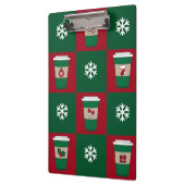 Porte-bloc Tasses de café de Noël et flocons de neige pour le (Gauche)