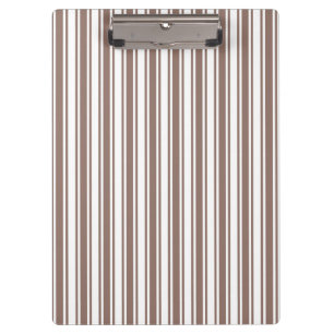 Porte-bloc Taupe brun et blanc bonbons rayures