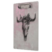 Porte-bloc Taureau et Rose gris rose rustique (Gauche)