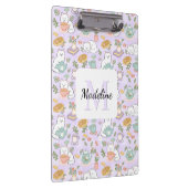 Porte-bloc Tea & Bookish Cats Personalized Monogram Clipboard (Swatch)