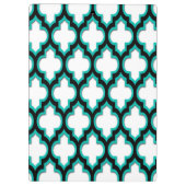 Porte-bloc Teal Black White Moroccan Quatrefoil Pattern #4DS (Dos)