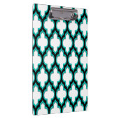 Porte-bloc Teal Black White Moroccan Quatrefoil Pattern #4DS (Swatch)