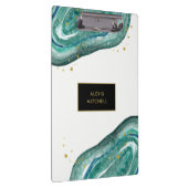 Porte-bloc Teal et or Geode de Faux (Swatch)