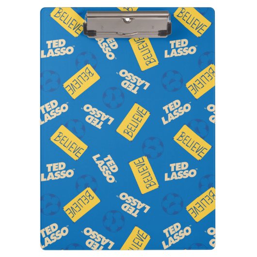 Porte-bloc Ted Lasso | Croyez le Motif de signe et de balle (Devant)