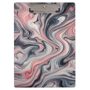 Porte-bloc Teintes tourbillonnantes de rose, gris et blanc