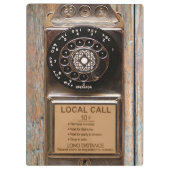 Porte-bloc Téléphone antique rotatif payant rude (Dos)
