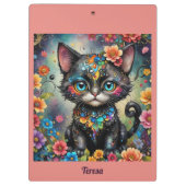 Porte-bloc TERESA ~ Chat noir mignon ~ (Dos)