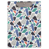 Porte-bloc Terrazzo motif en pierre design Bleu, Noir, Vert (Devant)