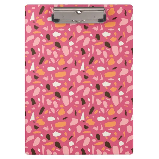 Porte-bloc Terrazzo Motif rose (Devant)