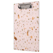 Porte-bloc Terrazzo Rose Blush Avec Spots De Cuivre Or (Gauche)
