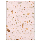 Porte-bloc Terrazzo Rose Blush Avec Spots De Cuivre Or (Dos)