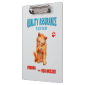 Porte-bloc Testeur QA Humour de chat (Gauche)