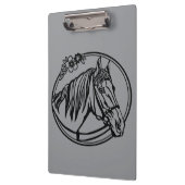 Porte-bloc Tête de cheval avec des fleurs (Gauche)