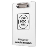 Porte-bloc Texte de logo d'entreprise Code QR Pro presse-papi (Gauche)