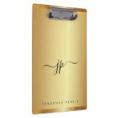 Porte-bloc Texte de script personnalisé Monogramme Luxe Or Gl (Swatch)