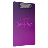 Porte-bloc Texte Monogrammé Moderne Éditable & Ombre Violet (Swatch)