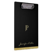 Porte-bloc Texte Or personnalisé Nom personnalisé Monogramme (Swatch)