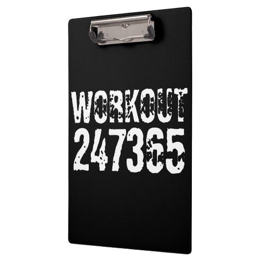 Porte-bloc Texte usé et rayé Workout 247365 blanc (Gauche)