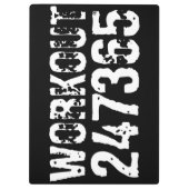 Porte-bloc Texte usé et rayé Workout 247365 blanc (Dos)