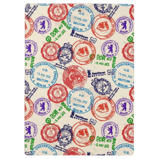 Porte-bloc Texture avec de vrais timbres (Dos)