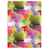 Porte-bloc Texture de conception rouge, aquarelle jaune (Dos)