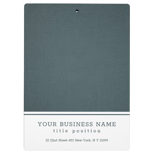 Porte-bloc Texture de lin bleu-gris (Dos)