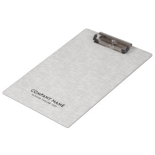 Porte-bloc Texture de lin gris clair minimaliste