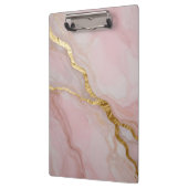 Porte-bloc Texture de marbre doré et rose (Gauche)