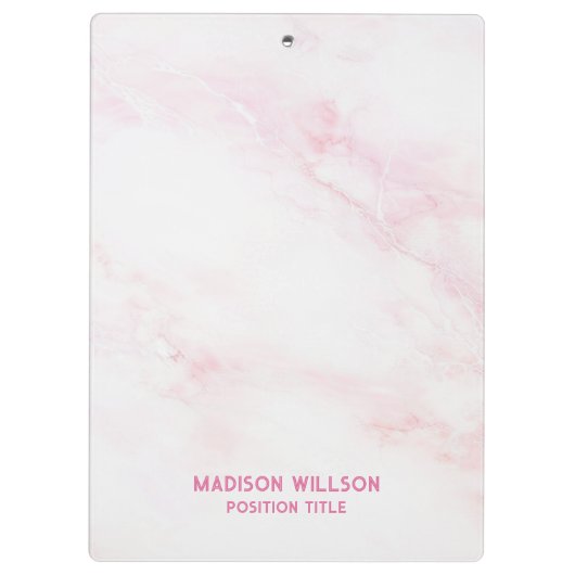 Porte-bloc Texture de marbre rose doux (Dos)