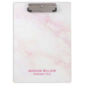 Porte-bloc Texture de marbre rose doux (Devant)