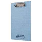 Porte-bloc Texture de tissu bleu clair (Gauche)