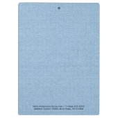 Porte-bloc Texture de tissu bleu clair (Dos)