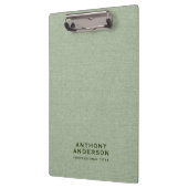 Porte-bloc Texture de tissu vert sauge (Gauche)