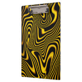 Porte-bloc Texture de tourbillons noir jaune or (Gauche)