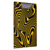 Porte-bloc Texture de tourbillons noir jaune or (Swatch)