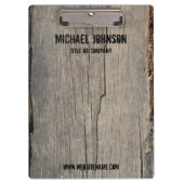 Porte-bloc Texture en bois rustique personnalisée avec logo (Devant)