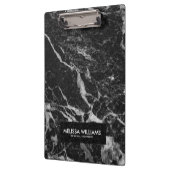 Porte-bloc Texture en pierre de marbre noir (Gauche)