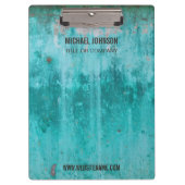 Porte-bloc Texture patinée de mur en béton de turquoise (Devant)