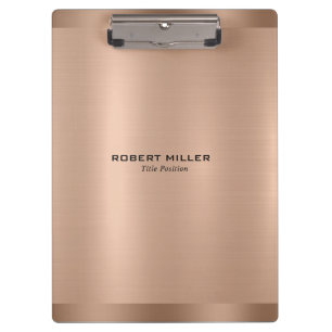 Porte-bloc Texture Rose-or métallique minimaliste