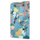 Porte-bloc Texture tropicale avec des toucans et des colibris (Gauche)